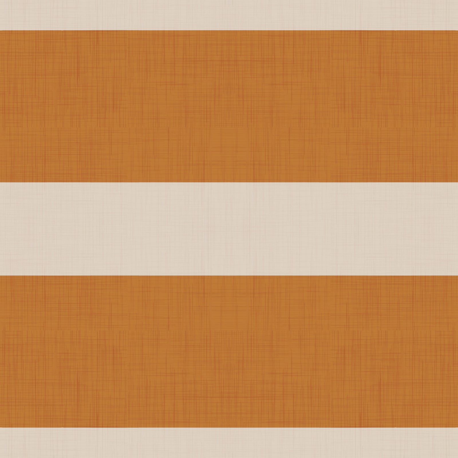 Modern Horizontal Stripe Terracotta Cream  Wallpaper⁠