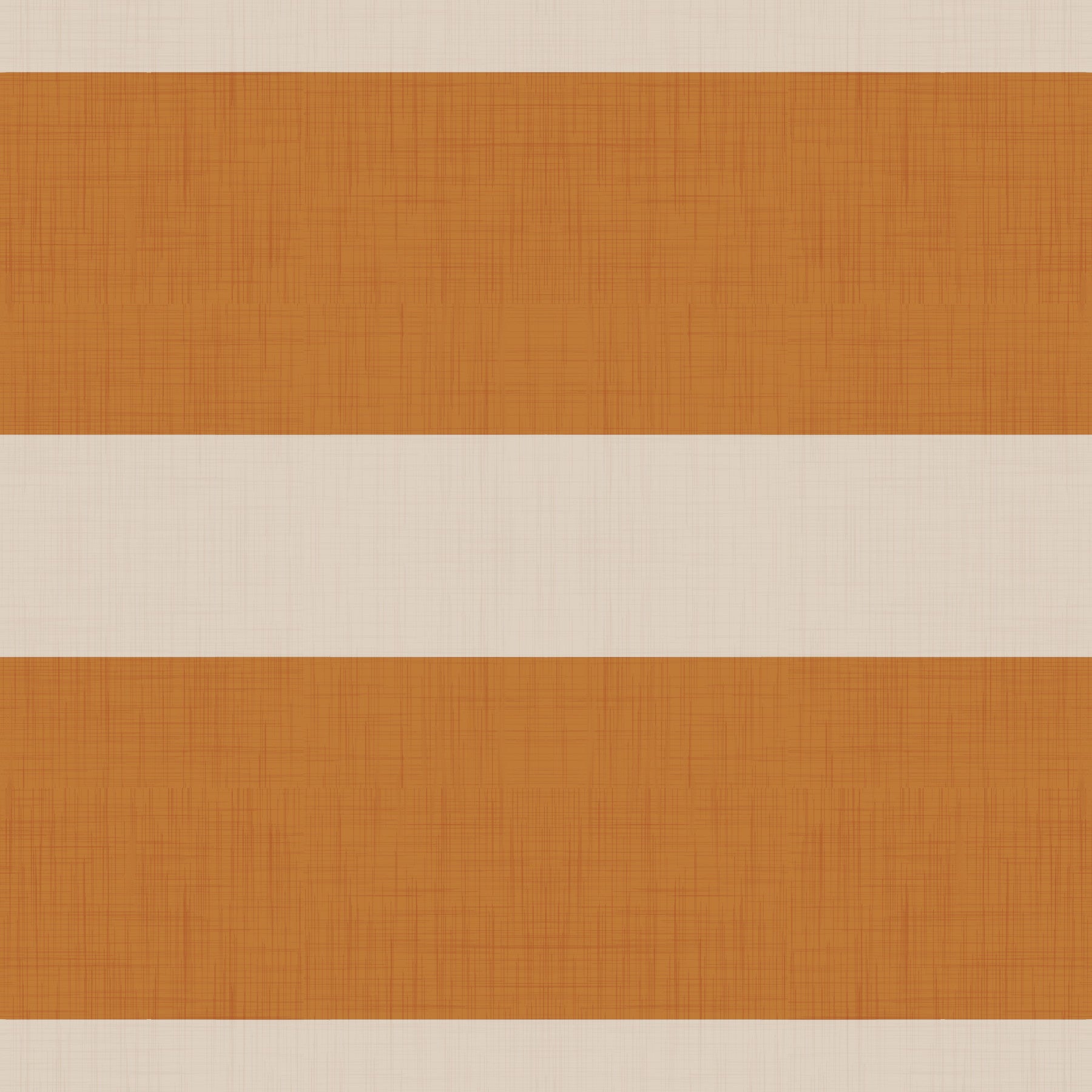 Modern Horizontal Stripe Terracotta Cream  Wallpaper⁠ in your room — zoomed