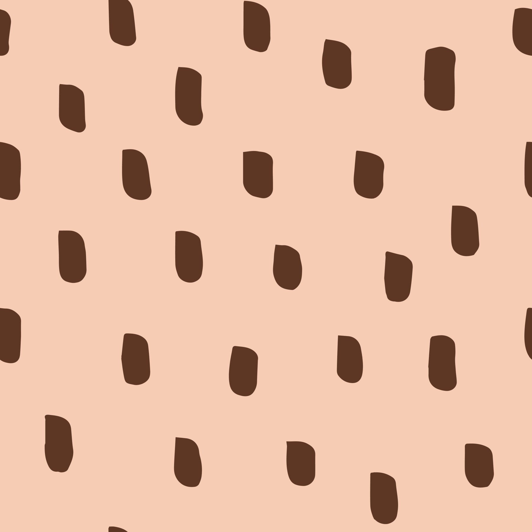 Mid Mod Wildflower Dots - Pink Brown  Wallpaper⁠ in your room — zoomed