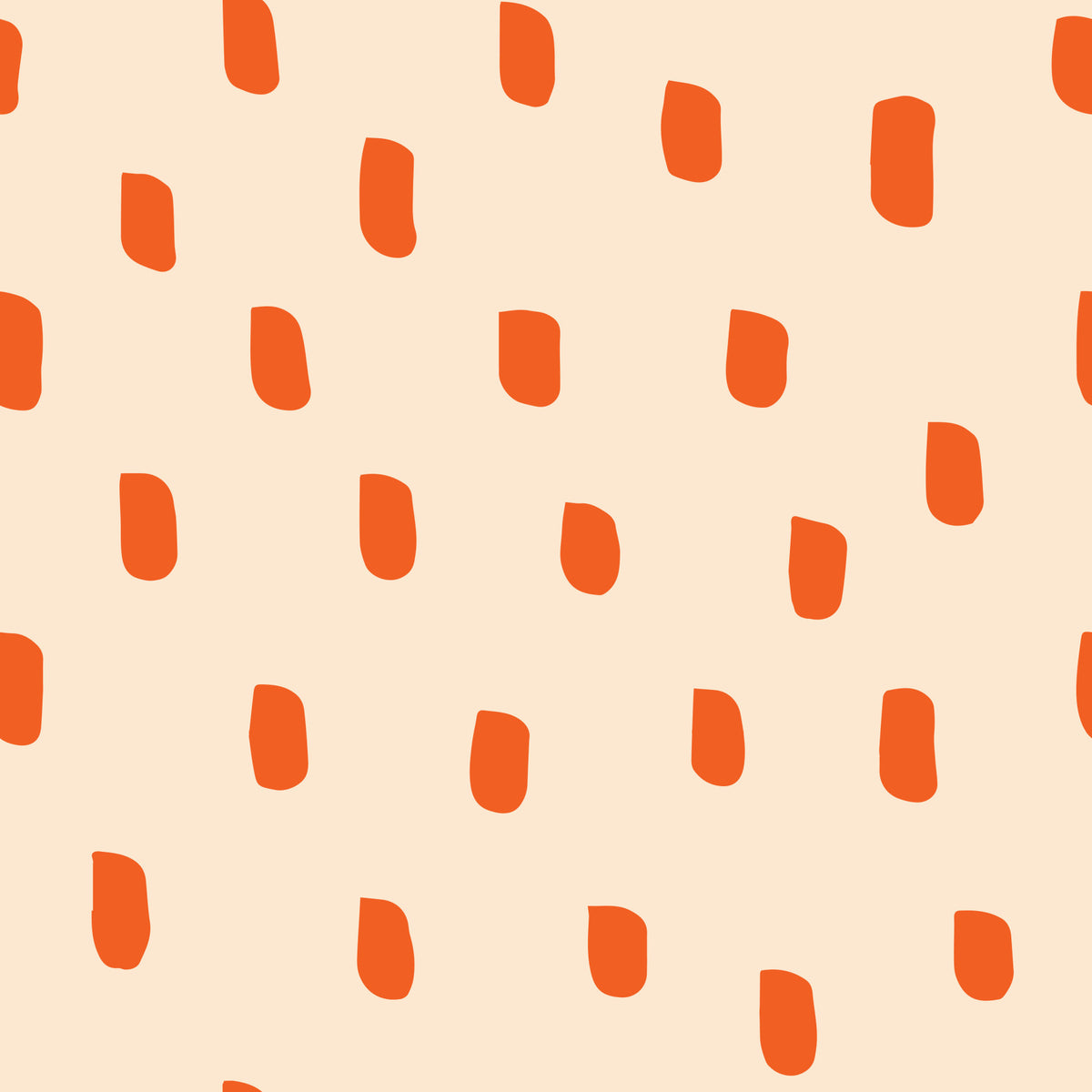 Mid Mod Wildflower Dots - Beige Terracotta  Wallpaper⁠