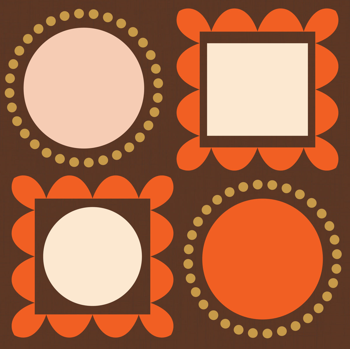 Mid Mod Pictures Frames - Chocolate Ocher Terracotta  Wallpaper⁠ in your room — zoomed