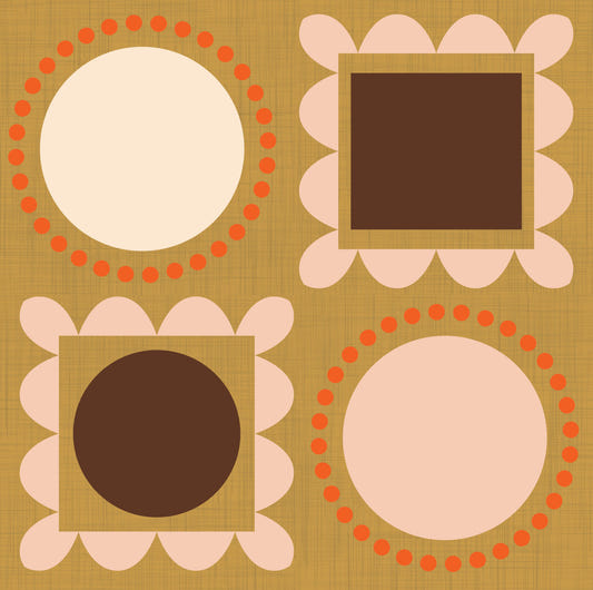 Mid Mod Pictures Frames - Ocher  Wallpaper⁠