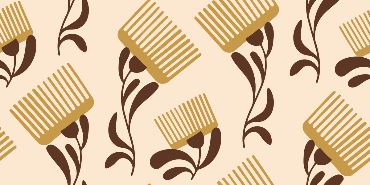 Mid Mod Wildflower Comb - Beige Chocolate   Wallpaper⁠ in your room