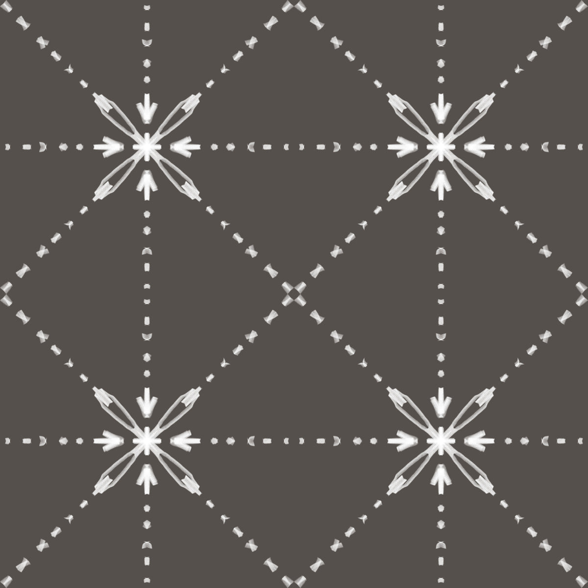 Sashiko Hana-Goshi - Latticed Flower Stitch On Silhouette Wallpaper⁠ in your room