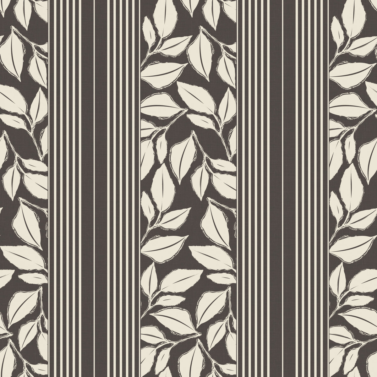 Vintage Trailing Foliage Brown Wallpaper⁠