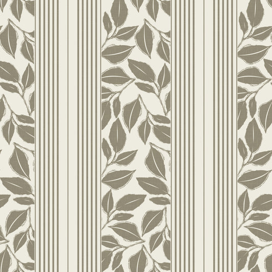 Vintage Trailing Foliage Olive Green Wallpaper⁠