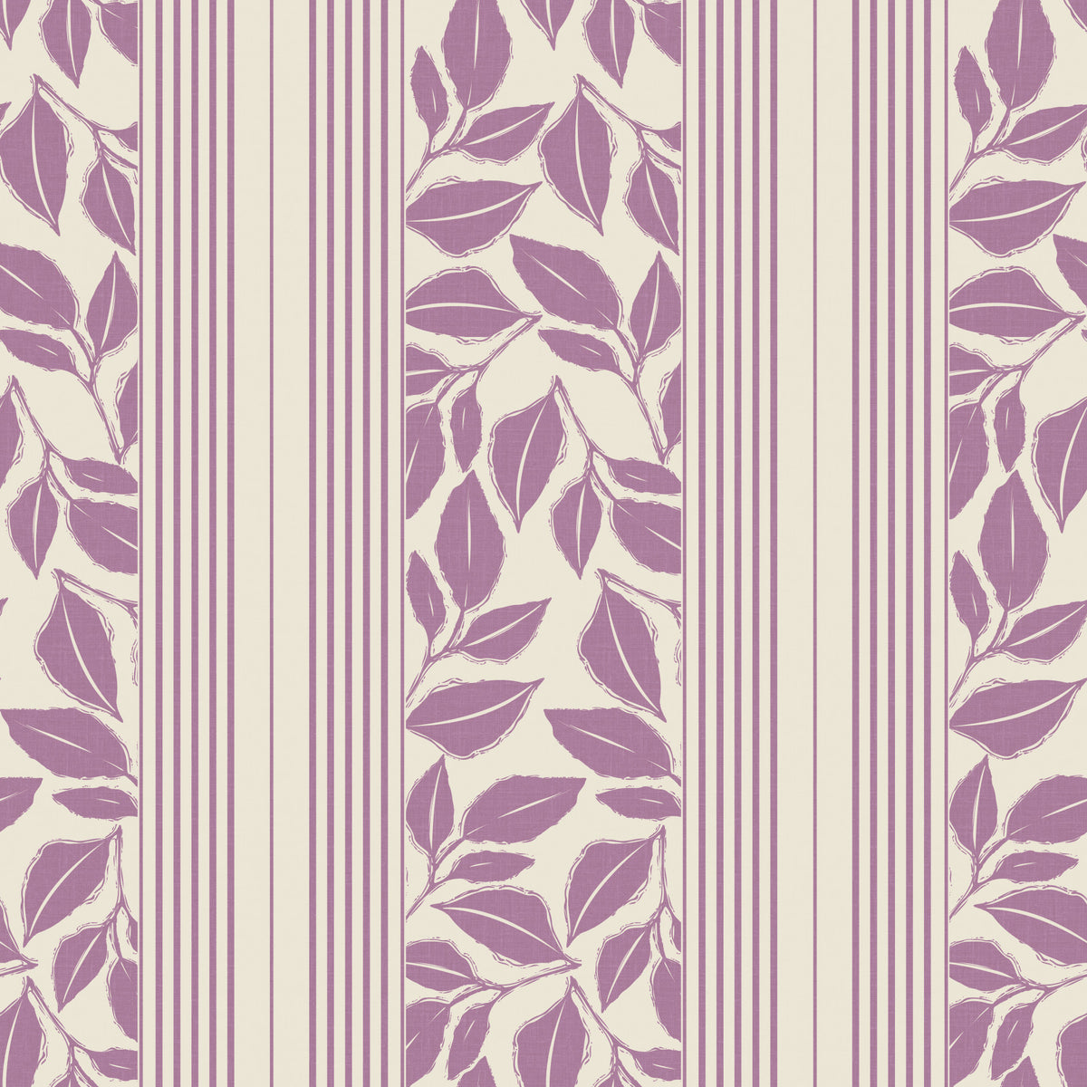 Vintage Trailing Foliage Lavender Wallpaper⁠ in your room — zoomed