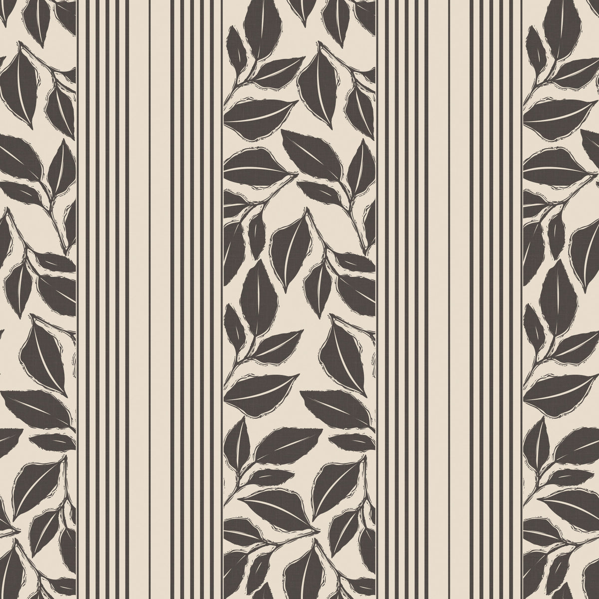 Vintage Trailing Foliage Cream Wallpaper⁠ in your room — zoomed
