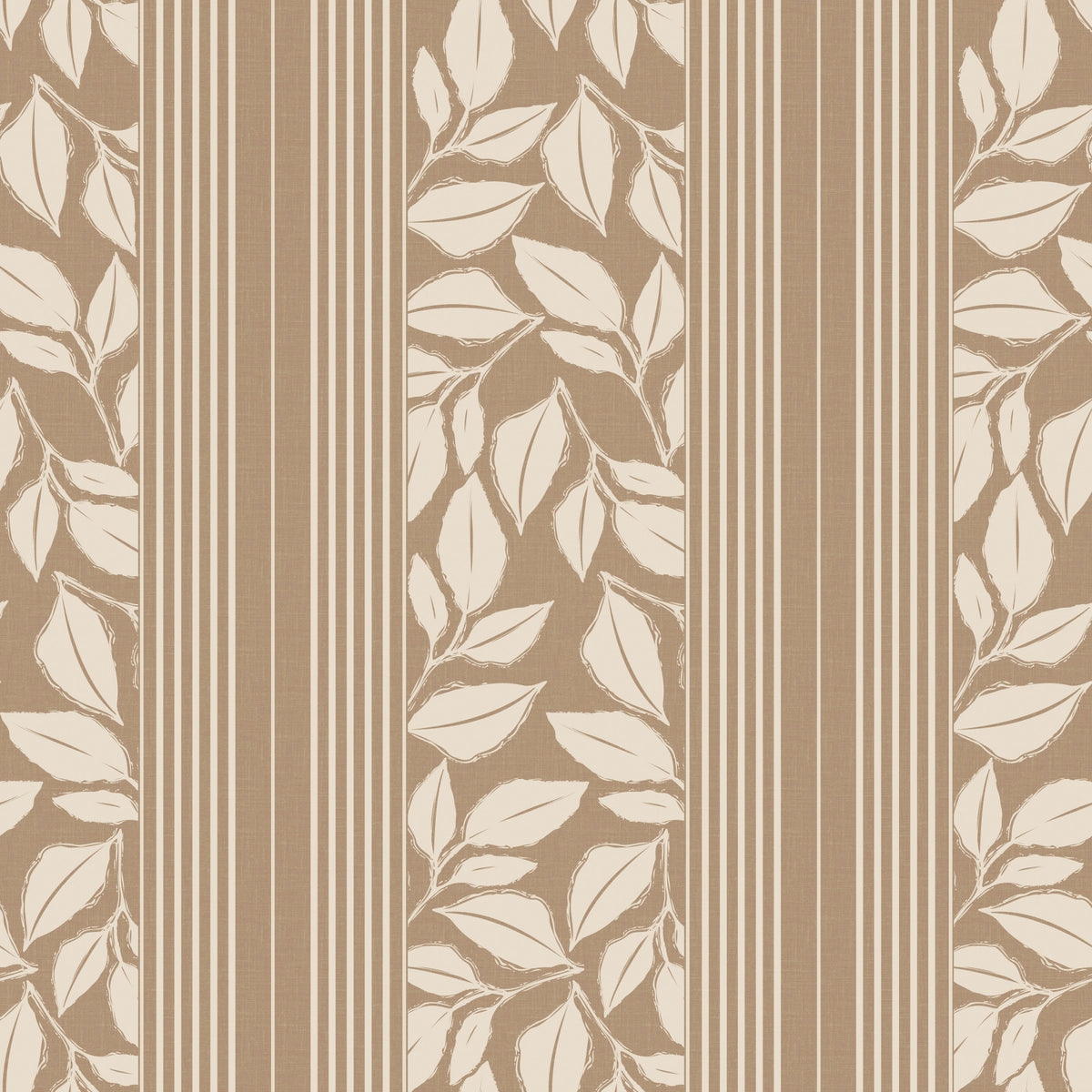 Vintage Trailing Foliage Tan Wallpaper⁠
