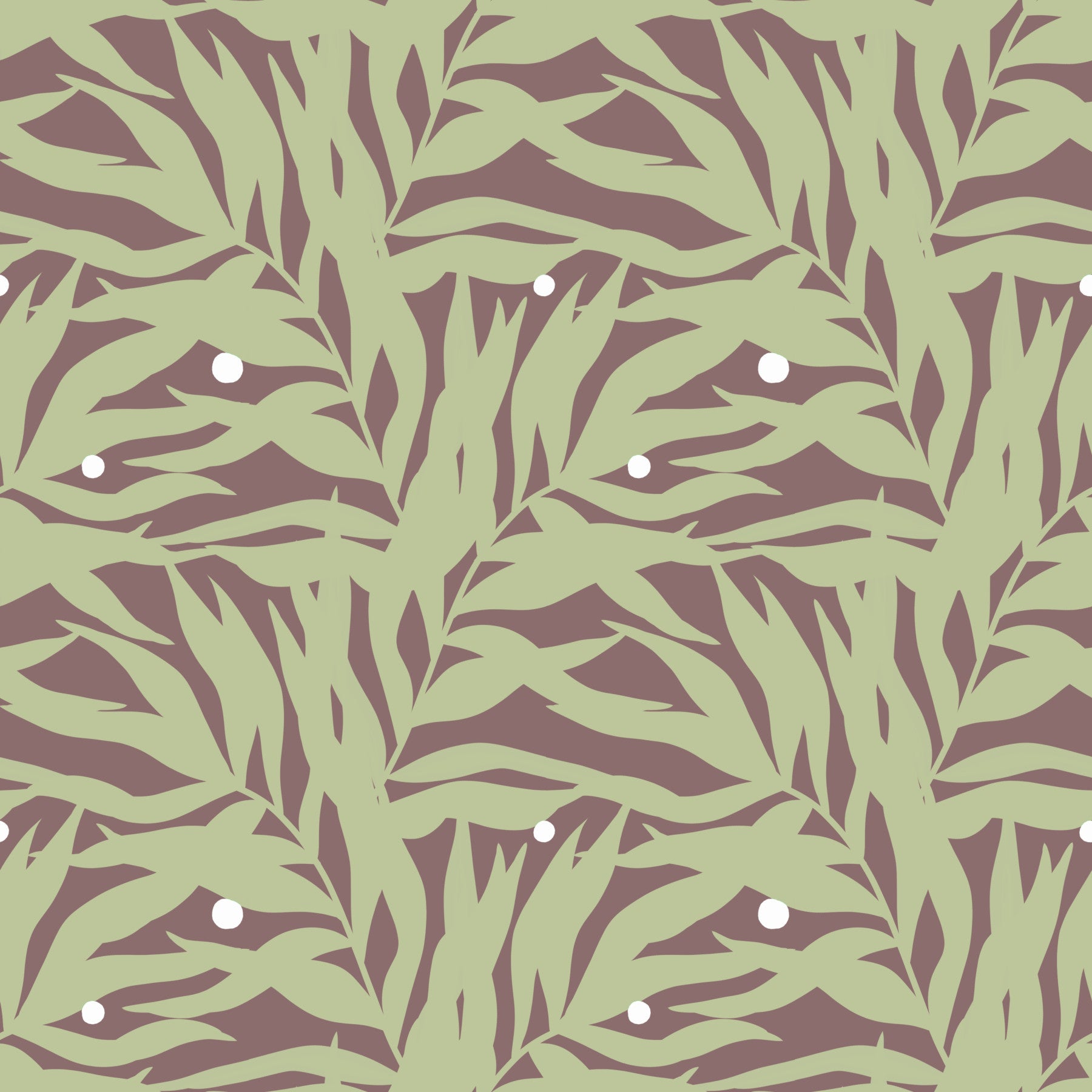 Botanical Echo Scattered Leaves Wallpaper⁠