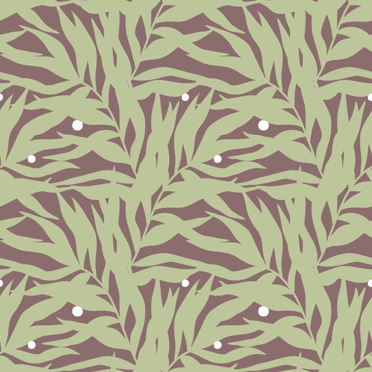 Botanical Echo Scattered Leaves Wallpaper⁠ in your room — zoomed
