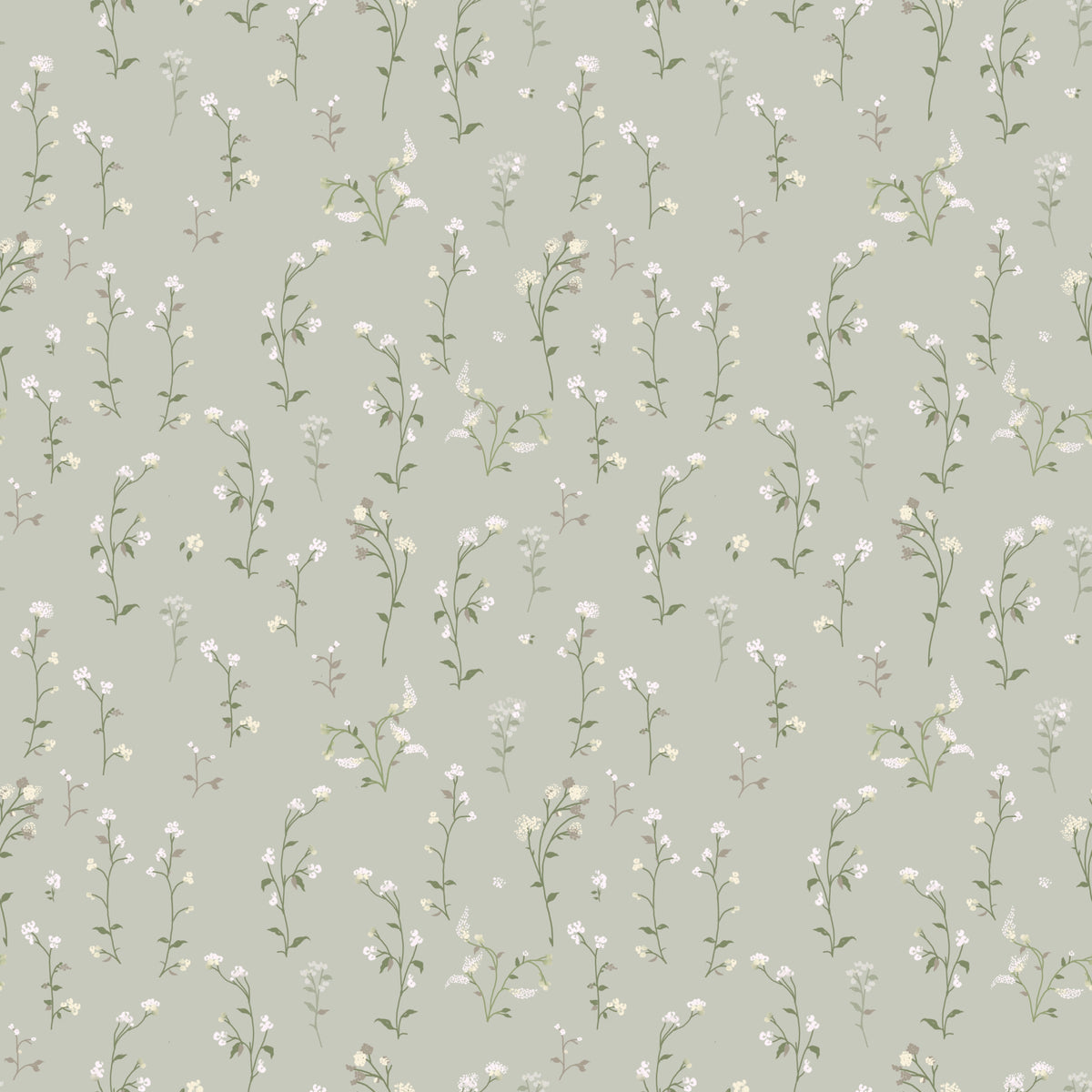 Wildflower Whisper pastel White mini flowers  Wallpaper⁠
