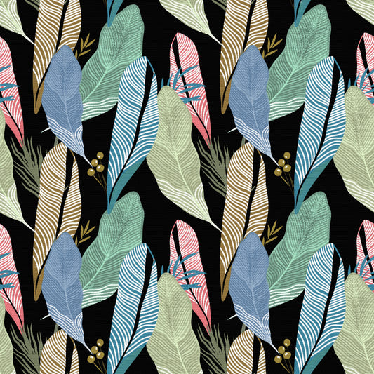 Leafy Abstraction Tropical Pastel Leaves Wallpaper⁠