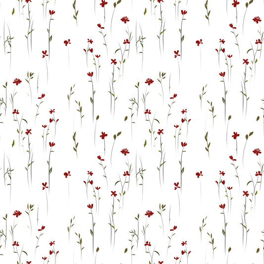 Dainty Scarlet Blooms Wallpaper⁠