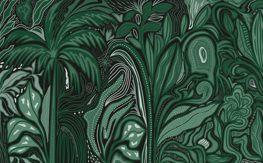 Emerald Canopy Jungle Noctiverdis Plants Wall Mural