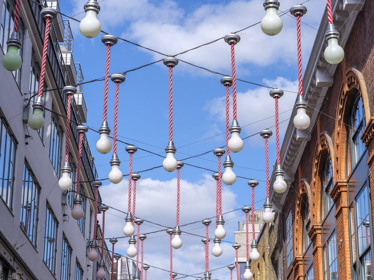 Urban Hanging Lights Wall Mural in your room