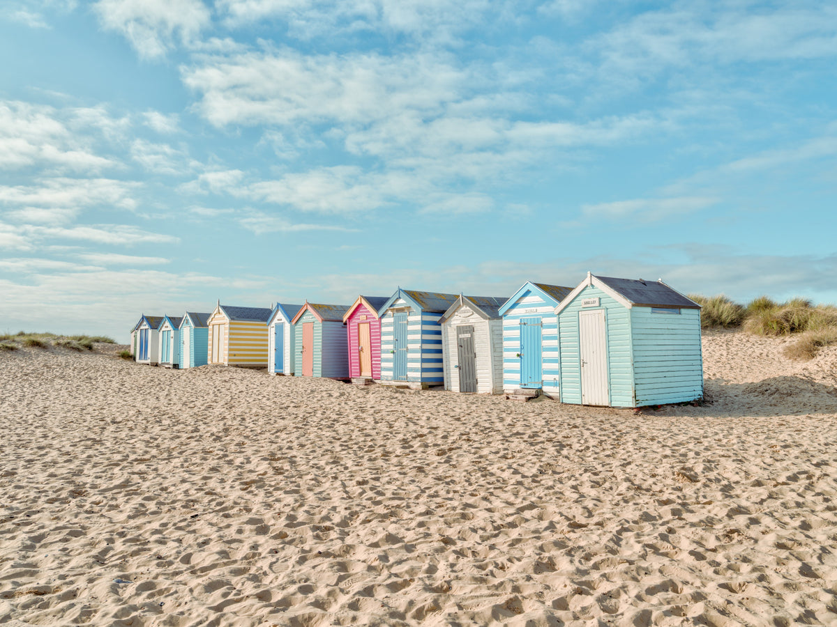 Beach Huts on the Shore Wall Mural