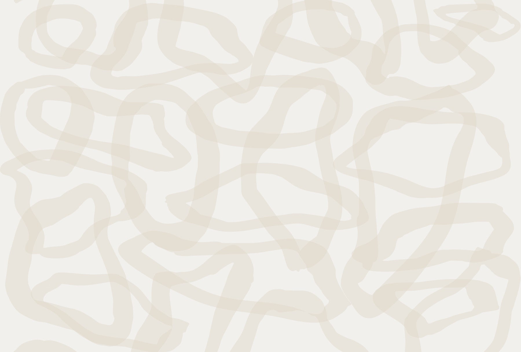 Abstract Flow State Wall Mural for a office area with beige looping lines