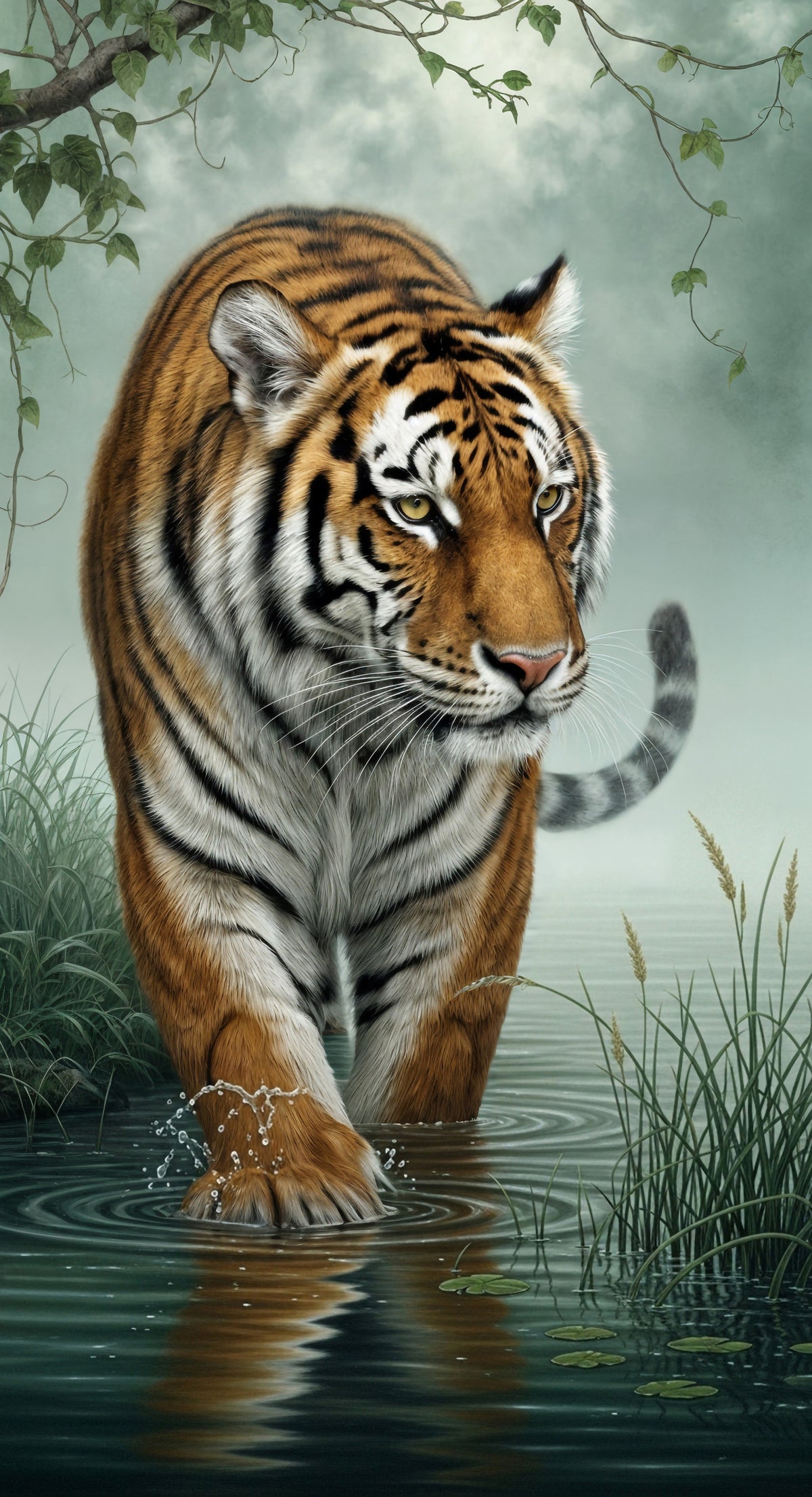Tiger's Trail Wall Mural in your room