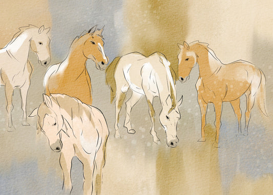 Equestrian Echoes Wall Mural
