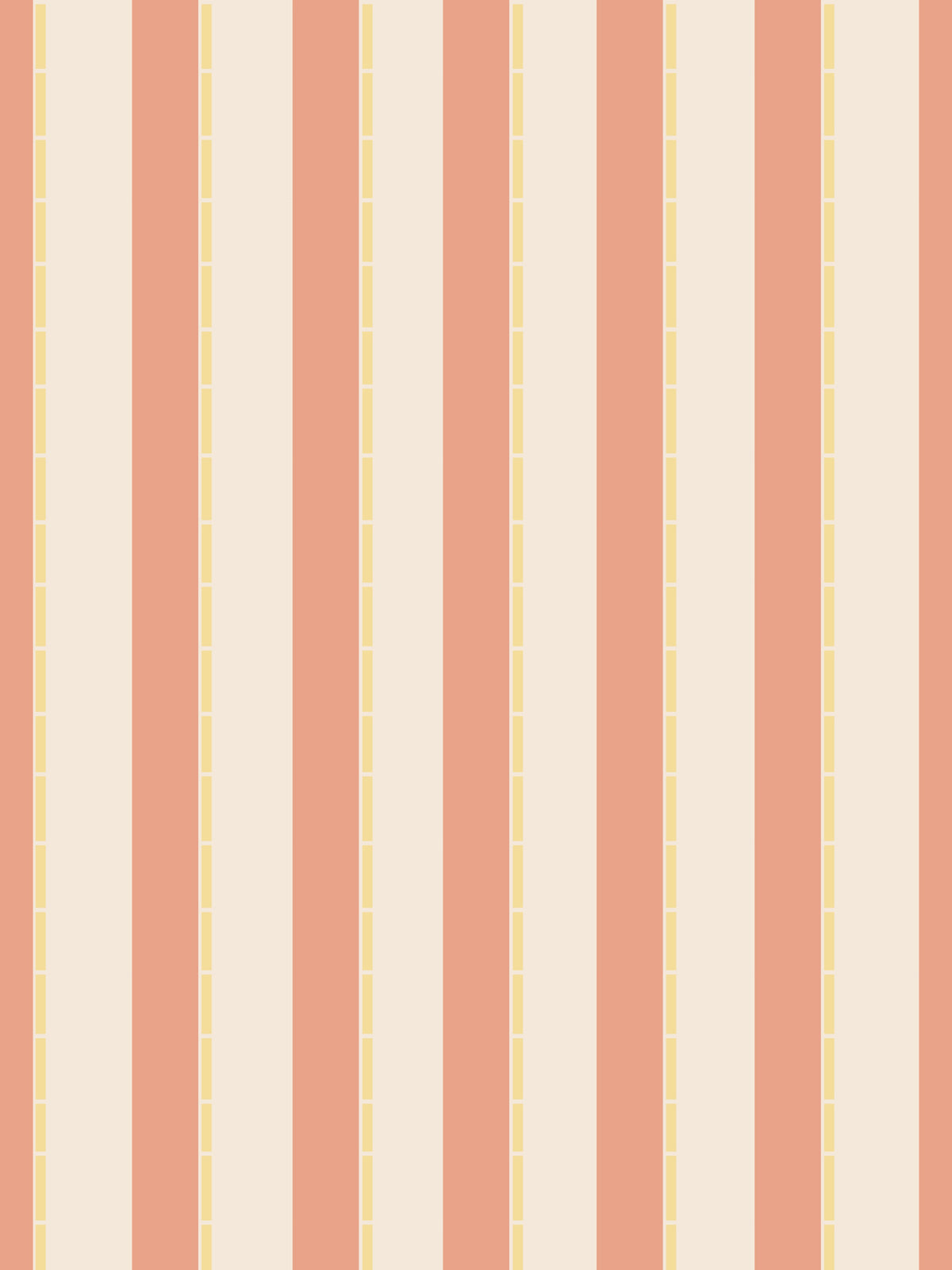 Peach & Cream Stripes Wallpaper⁠ in your room