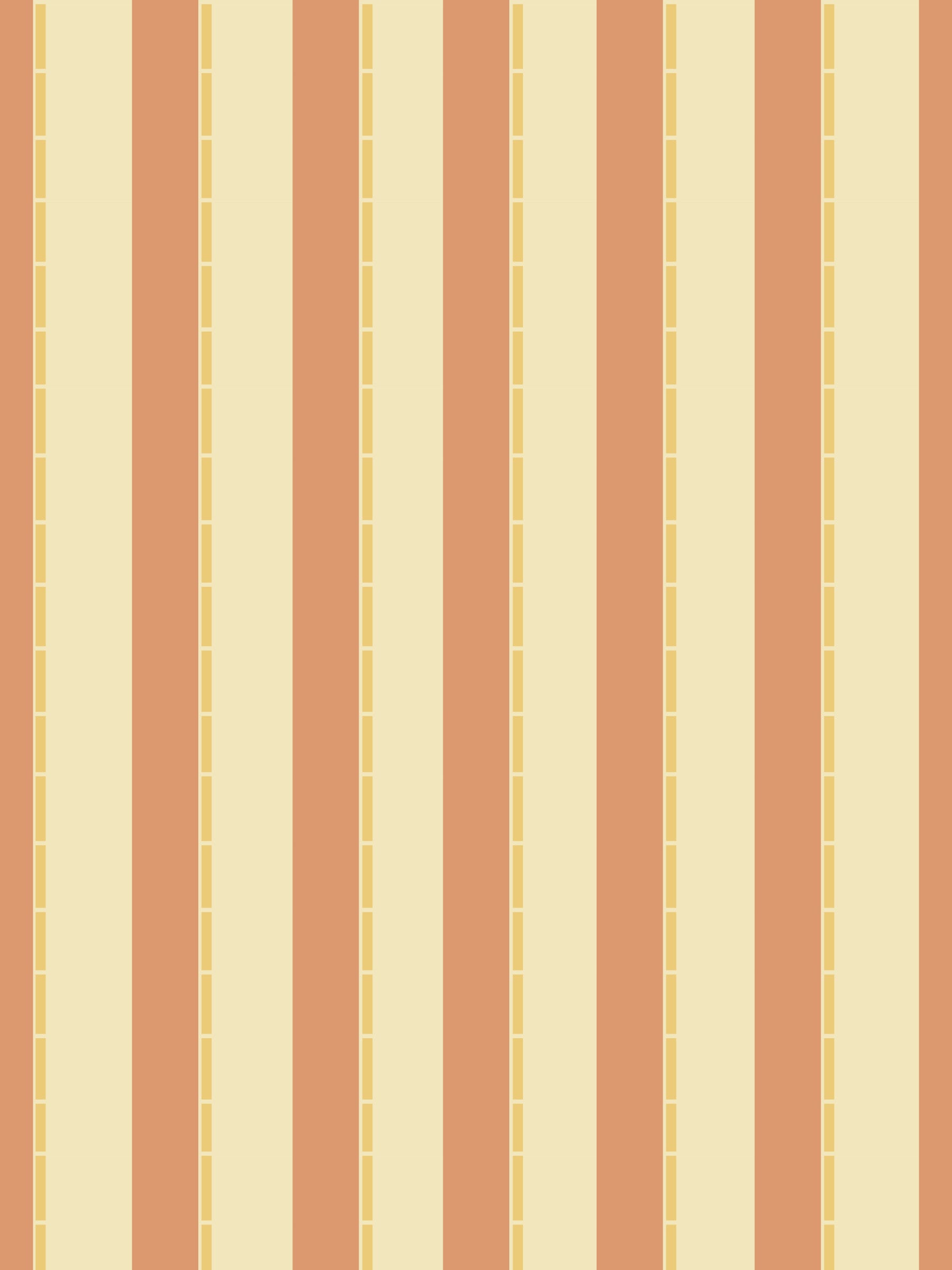 Classic Vertical Stripes Wallpaper with terracotta and cream linear design.