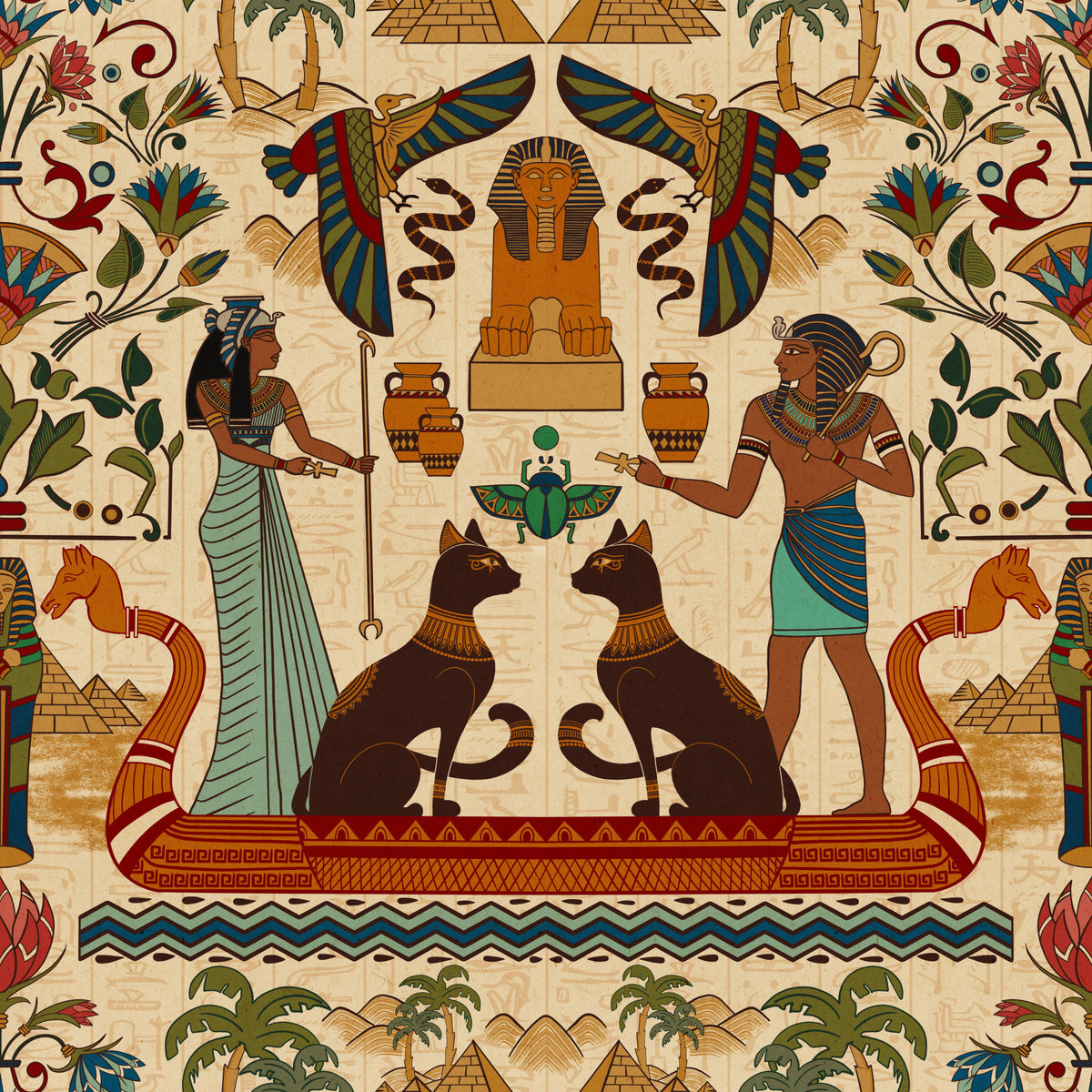 Ancient Echoes Wall Mural in your room