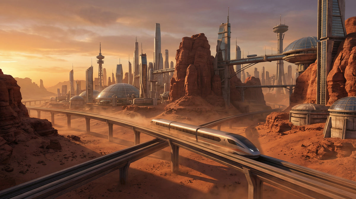 Martian Metropolis Wall Mural in your room