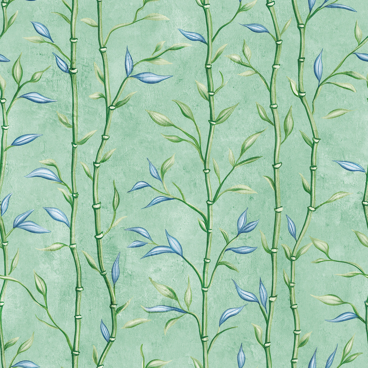 Bamboo Breeze Minty Teal Wallpaper⁠