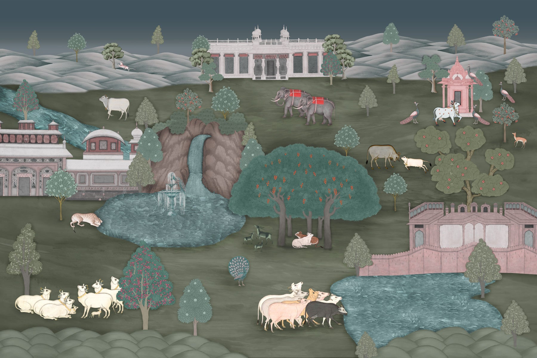 Royal Wilderness Tapestry Wall Mural