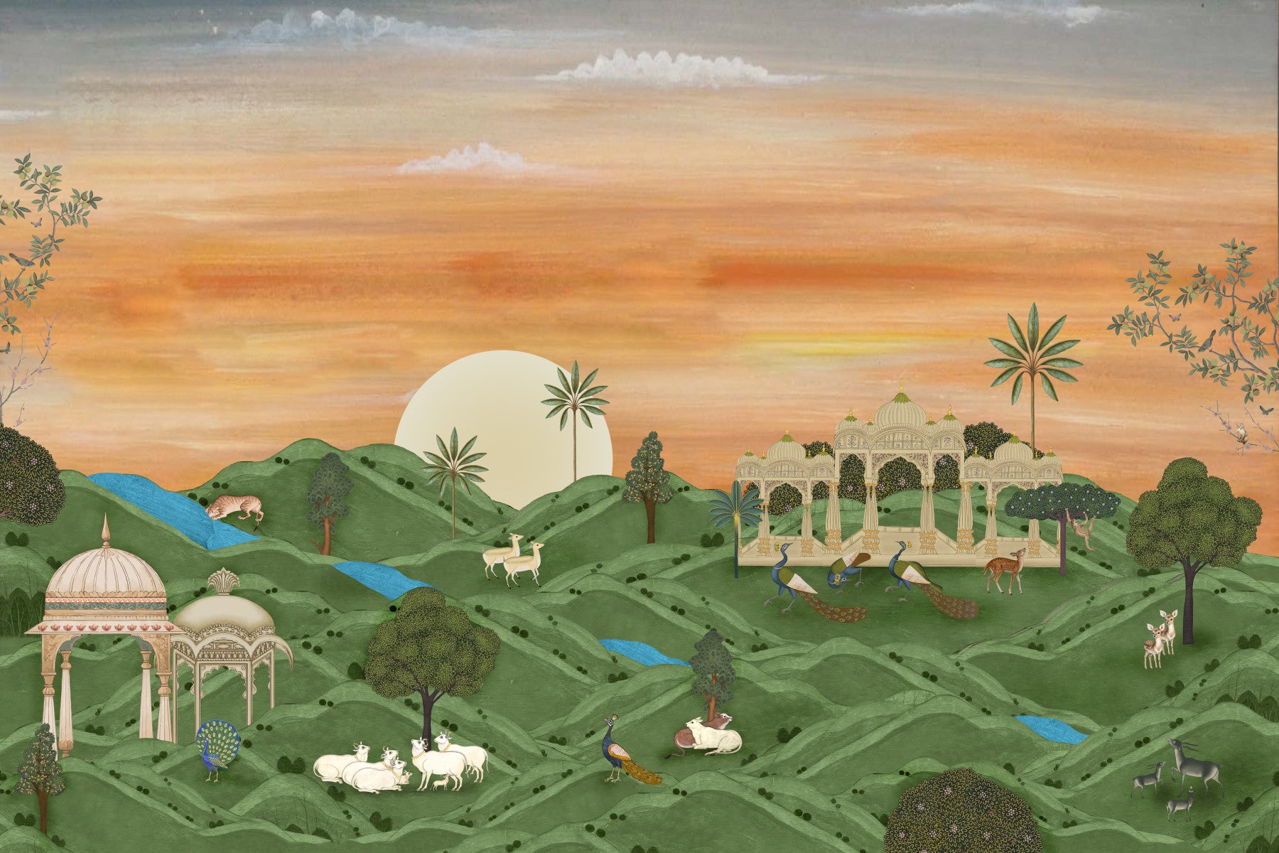 Indian Palace Horizon Wall Mural