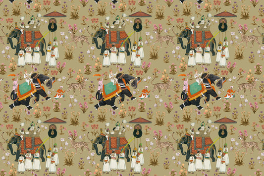 Regal Indian Procession Wall Mural