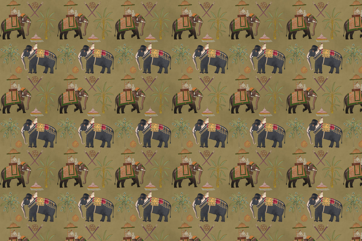 Regal Elephant Journeys Wall Mural in your room