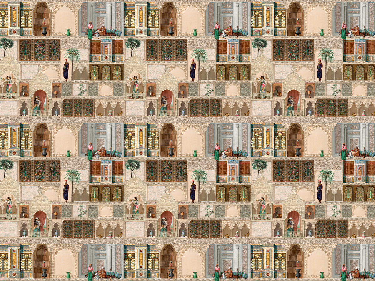 Eastern Palace Panorama Wall Mural in your room — zoomed