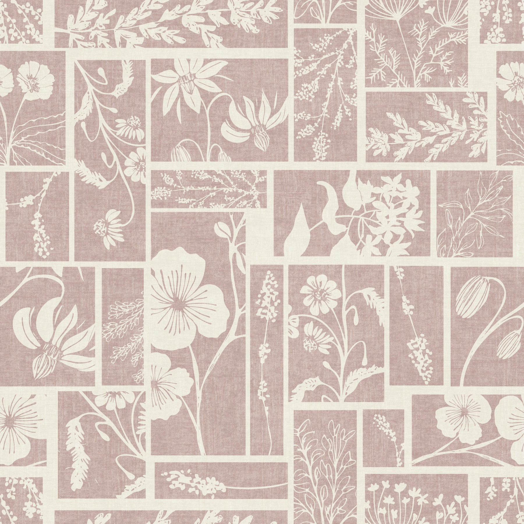 Soft floral wallpaper with white botanical designs, perfect for creating a peaceful Dining room.
