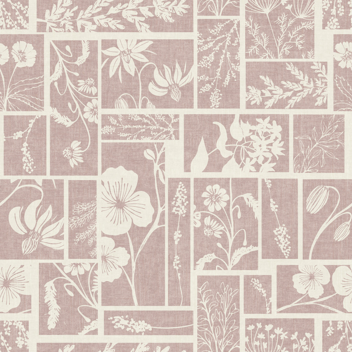 Heirloom Floral Patchwork Batik Wallpaper⁠ in your room — zoomed