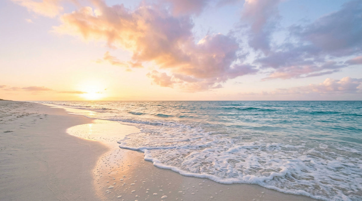 Coastal Serenity Sunset Wall Mural in your room