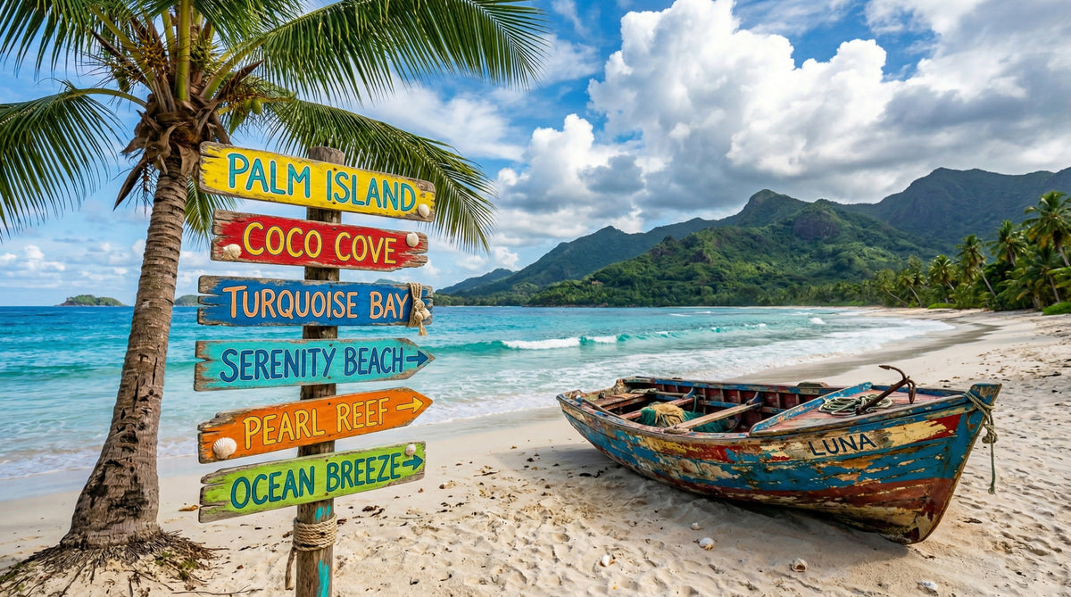 Coastal Dream Destinations Wall Mural in your room — zoomed