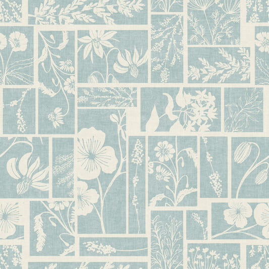 Serene Botanical Patchwork Wallpaper⁠