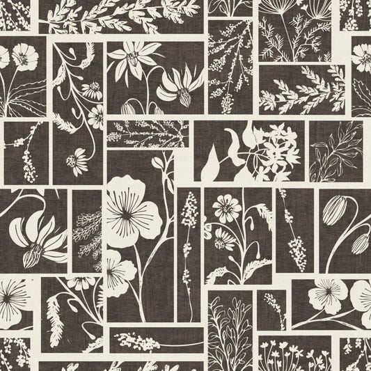 Botanical Block Print Wallpaper⁠