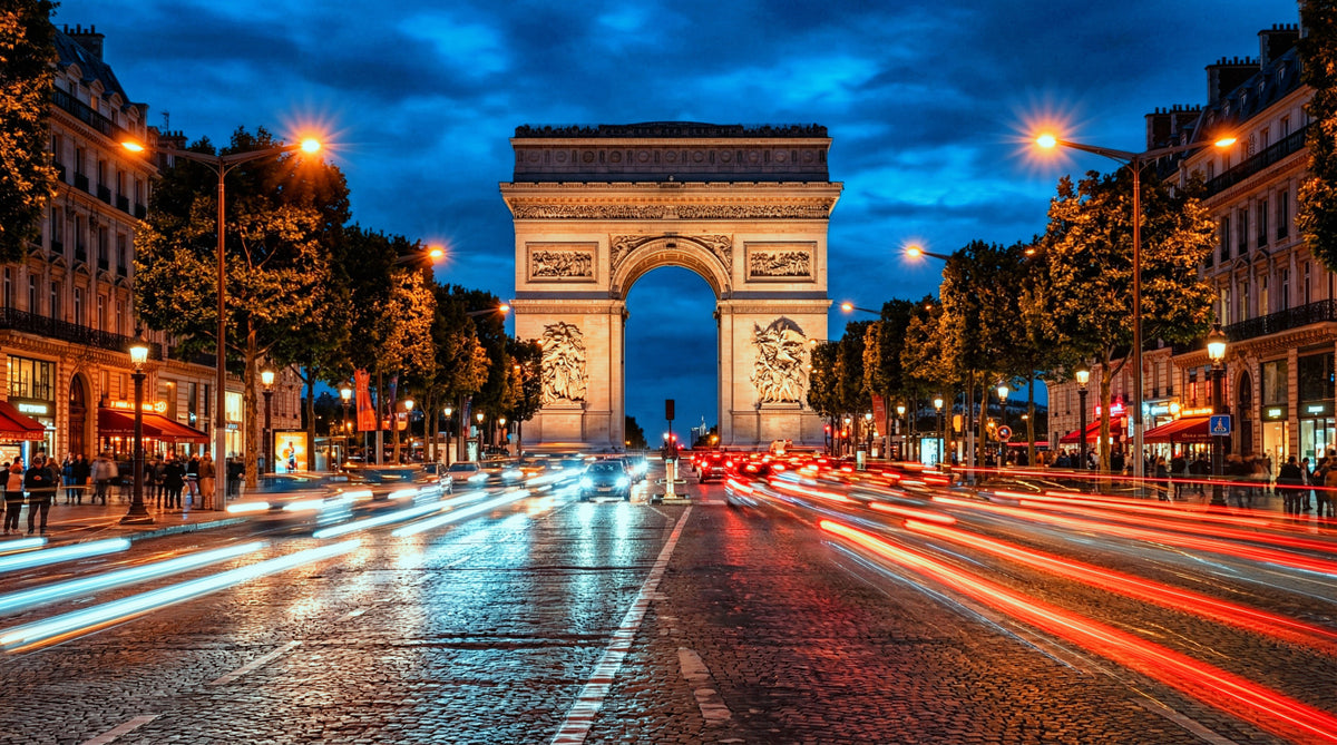 Arc de Triomphe: Evening Rush Wall Mural in your room