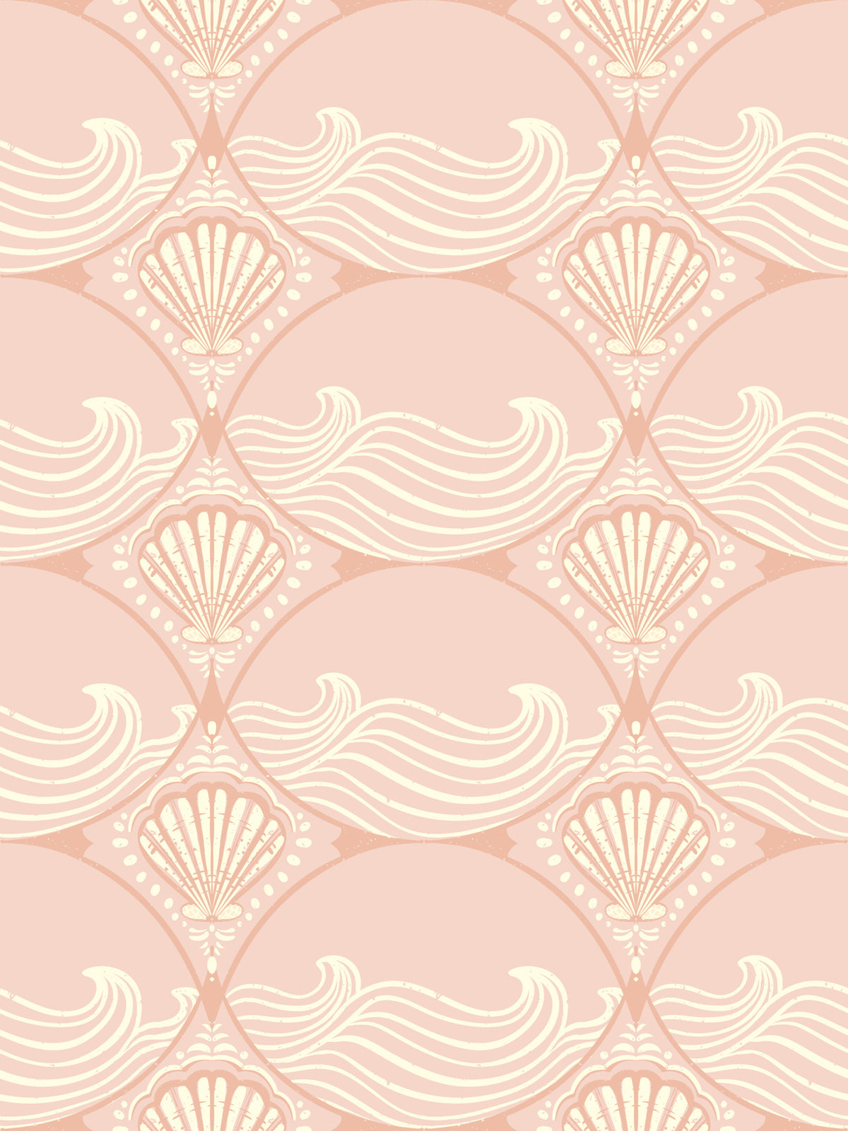 Seashell Serenity Waves Wallpaper⁠