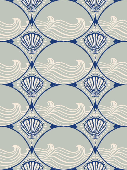 Seaside Serenity Scallop Wallpaper⁠