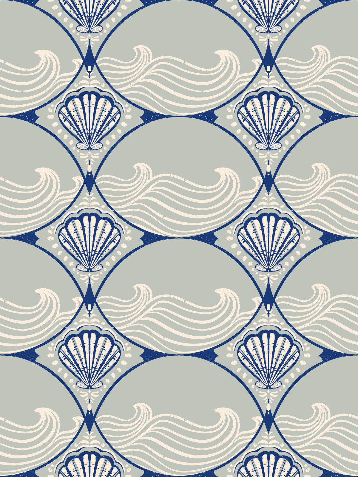 Seaside Serenity Scallop Wallpaper⁠ in your room