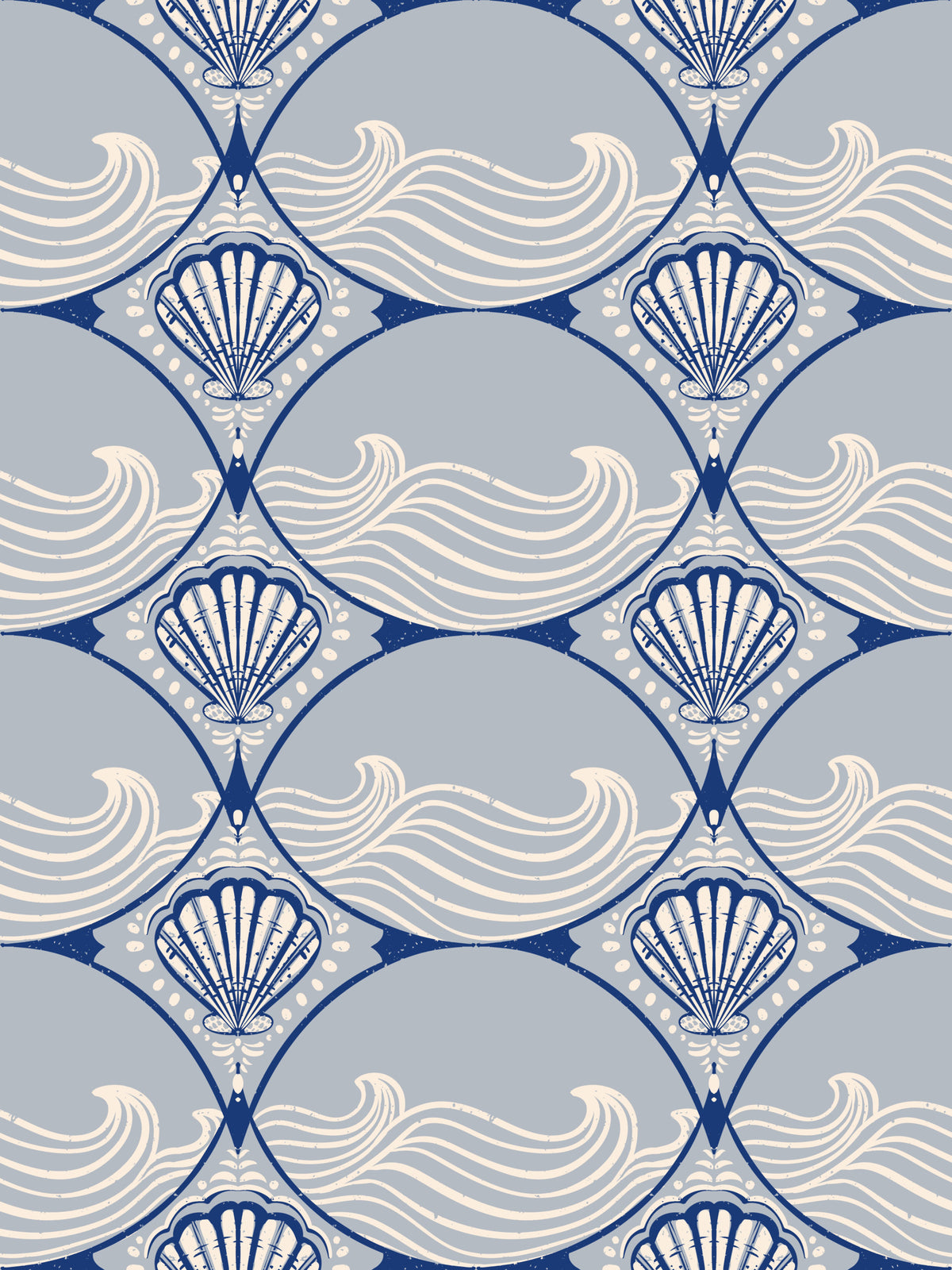 Art Deco Ocean Shells Wallpaper⁠ in your room