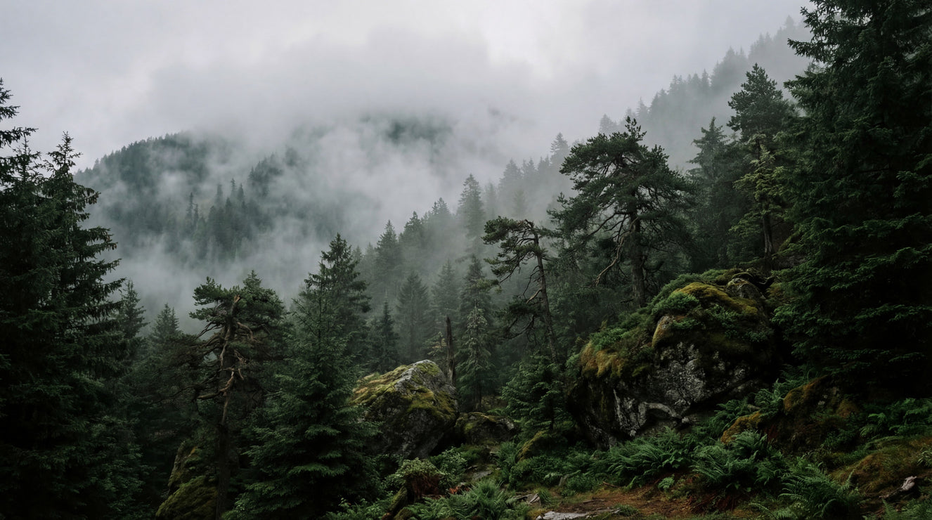 Misty Forest  Wall Mural