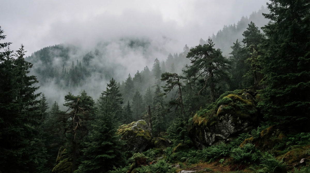 Misty Forest  Wall Mural in your room