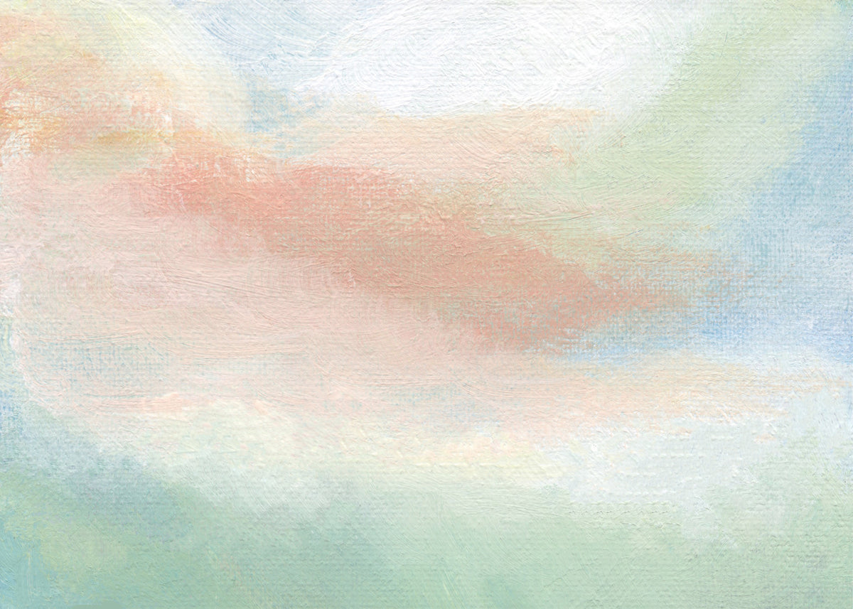 Ethereal Brushstroke Hues Wall Mural in your room — zoomed