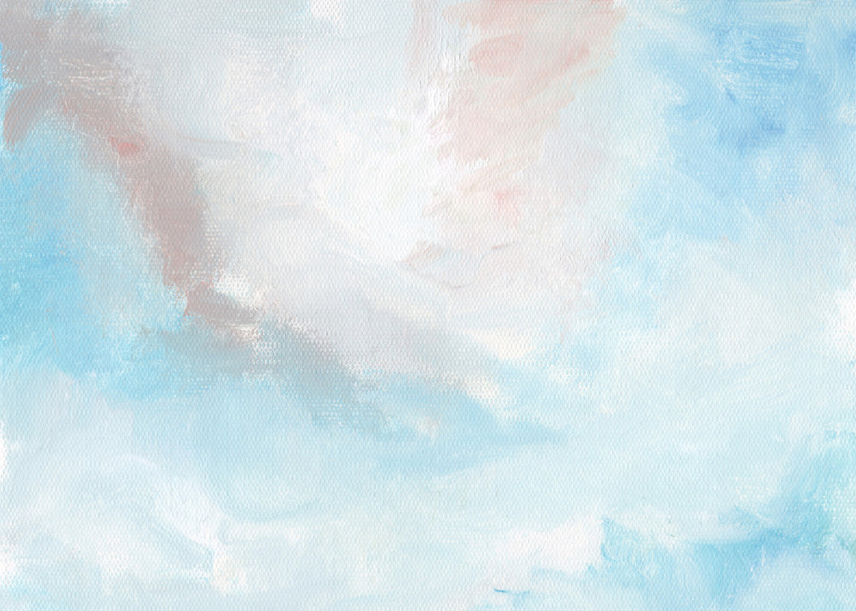 Ethereal Sky Canvas Wall Mural in your room — zoomed