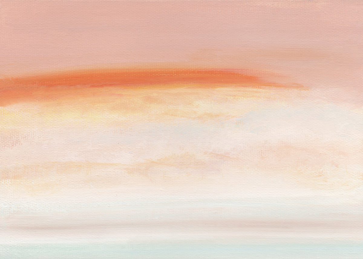 Morning Blush Canvas Wall Mural in your room — zoomed